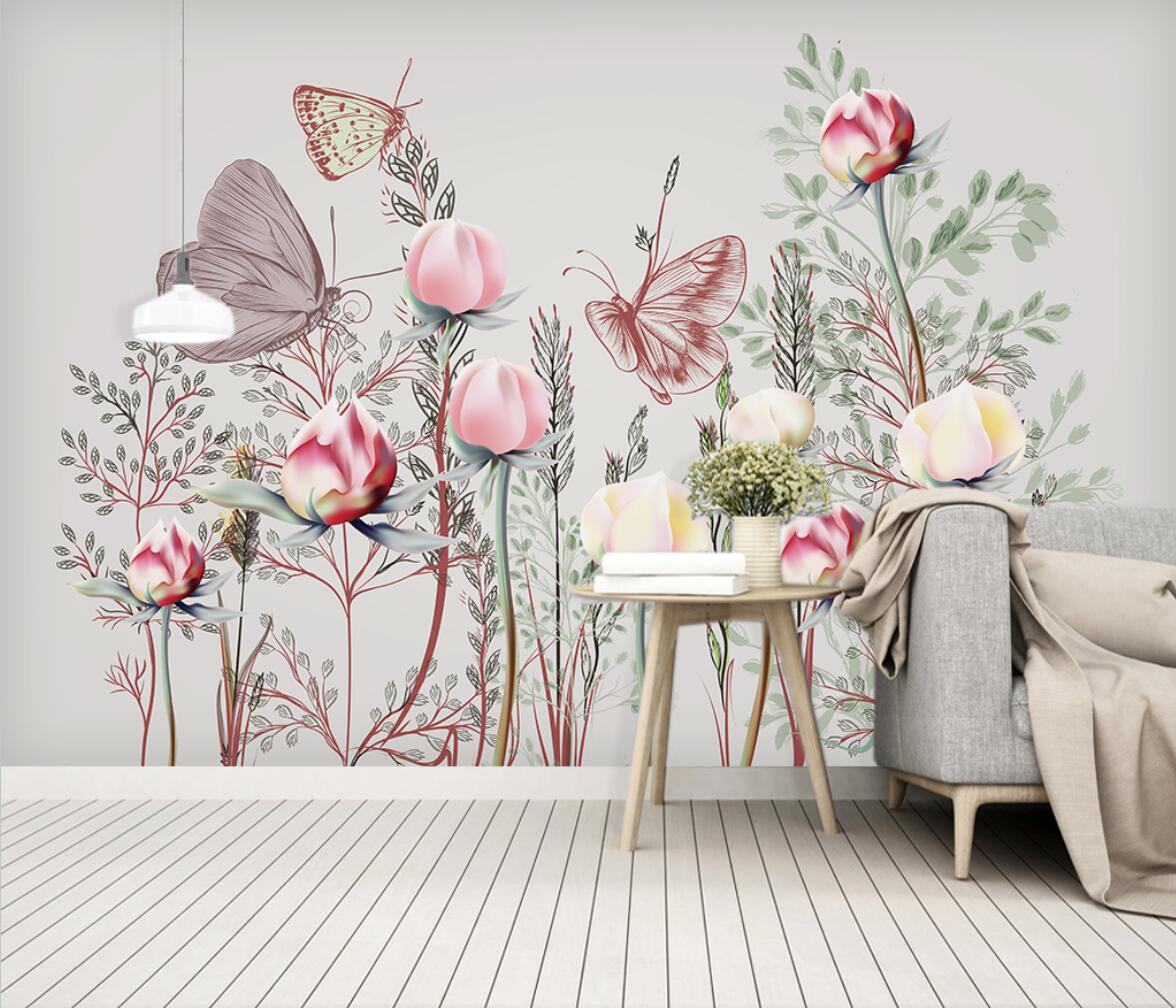 CUSTOM MURAL WALLPAPER MEADOW – hanabellinidesign