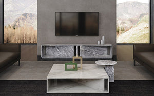 modern-interior-design-marble-tables-and-Tv-on-the-wall