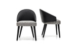Load image into Gallery viewer, two- black-modern-leather-dining-chairs
