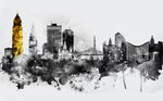 Load image into Gallery viewer, CUSTOM MURAL WALLPAPER ABSTRACT CITY
