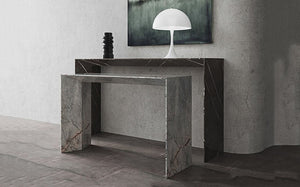 Marble-console-table-and-lamp