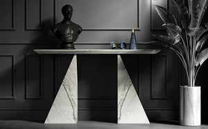 Marble-console-table-with-decoration
