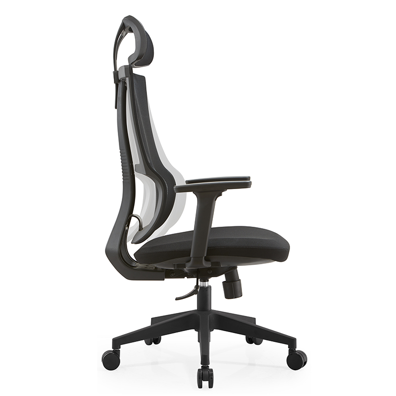 black office chair side