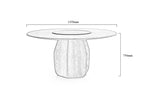 Load image into Gallery viewer, modern-wooden-round-table-technical-drawing
