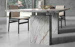 Load image into Gallery viewer, marble-white-dining-table-with-chairs
