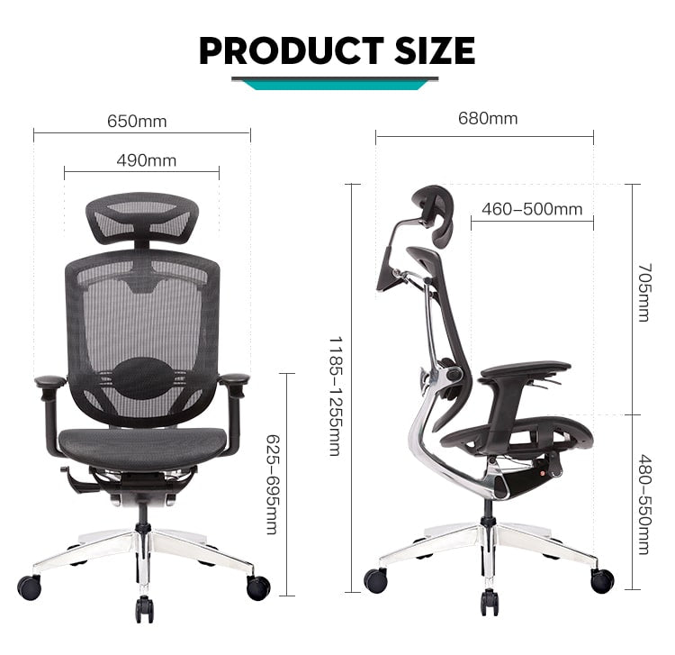ikea office chair size