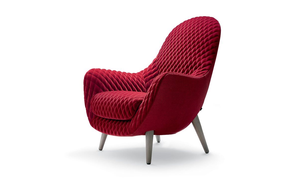 red-modern-armchair