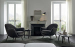 Load image into Gallery viewer, two-Grey--modern-armchairs-by-fireplace
