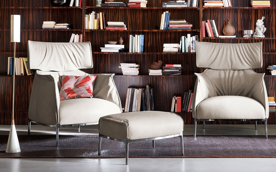 two-modern-leather-armchairs-in-library