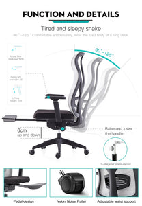 Mesh office chair functions