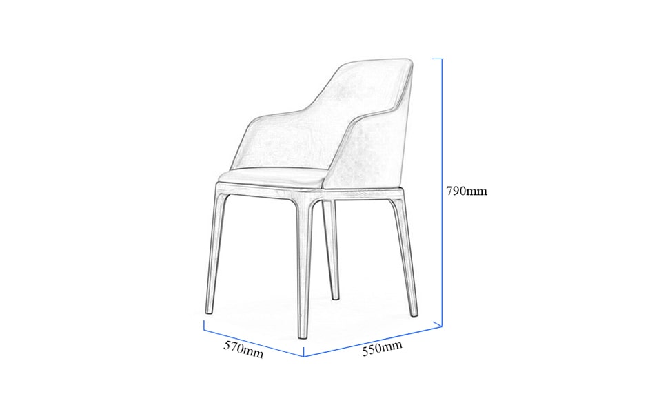 Italian-dining-leather-chair- measurements