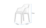 Load image into Gallery viewer, Italian-dining-leather-chair- measurements
