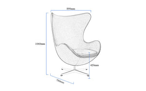 Egg-modern-Armchair-measurements