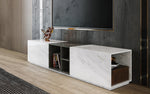 Load image into Gallery viewer, white-marble-modern-Tv-cabinet-in-contemorary-living-room
