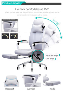 White office chair functions
