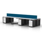 Load image into Gallery viewer, WARNOCK 4 PERSON OFFICE DESK WORKSTATION

