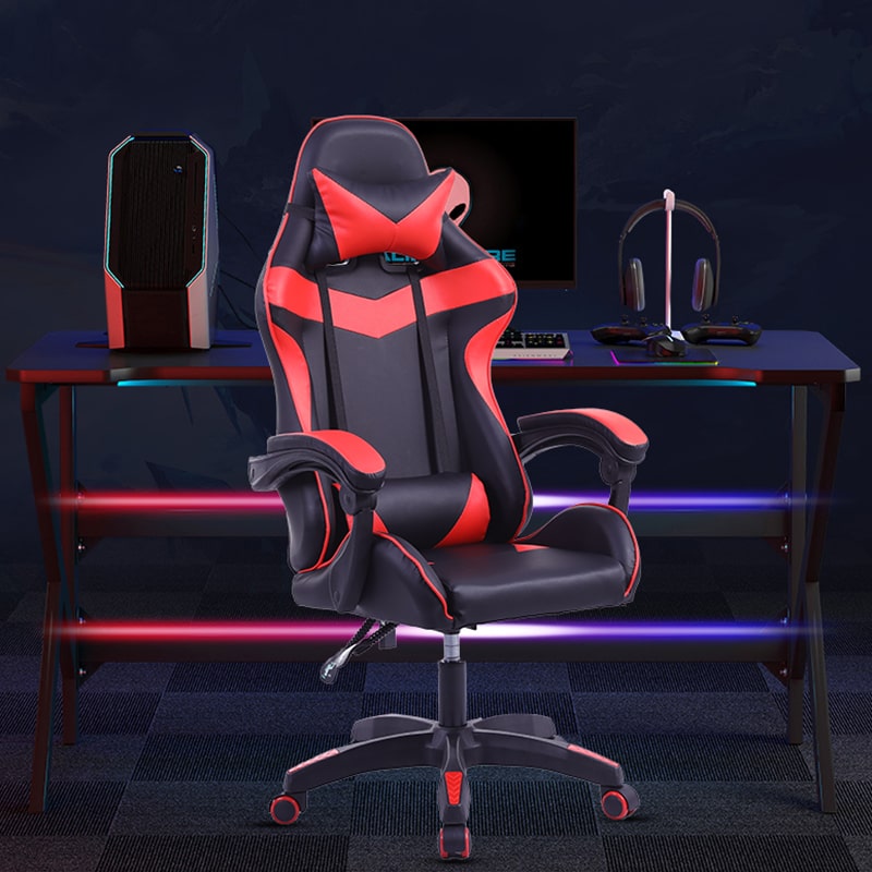Gaming chair and office desk