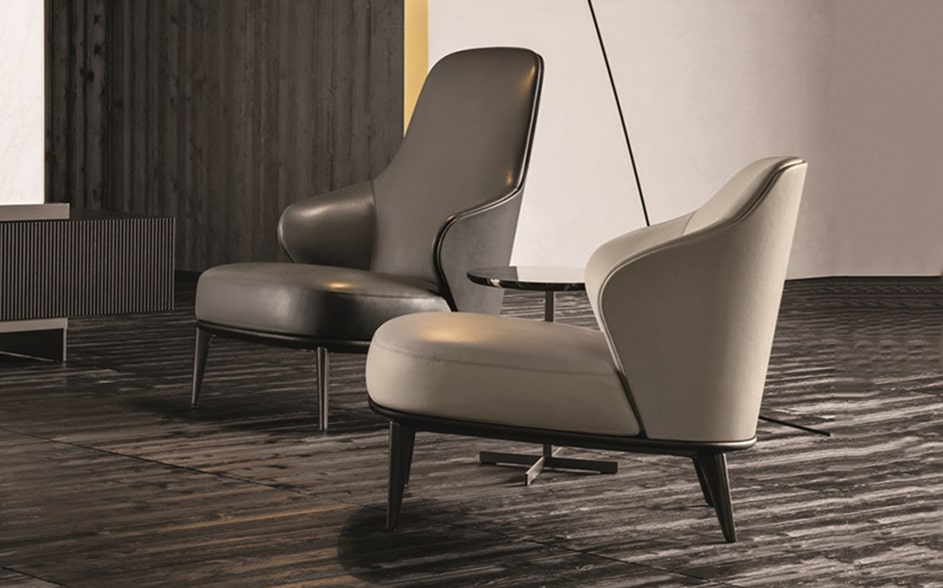 two-leather-armchairs-in-modern-interior